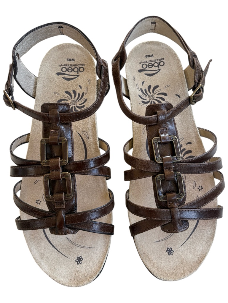 Like New Abeo Leather Cece Sandals Briwn Size 9 — image 2 of 8